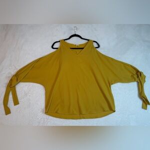 Dolman cold shoulder long sleeve top